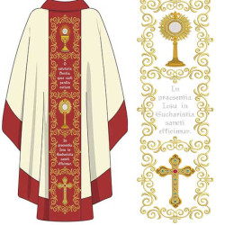 Matriz De Bordado Conjunto Para Galão Eucaristia Latim