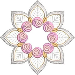 Diseño Para Bordado Mandala Floral 3