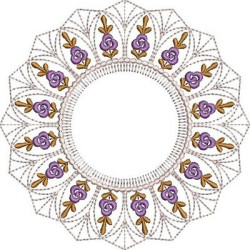 Matriz De Bordado Mandala Floral 4