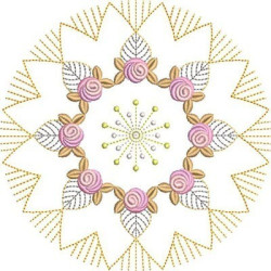 Diseño Para Bordado Mandala Floral 8