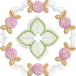 Matriz De Bordado Mandala Floral 11