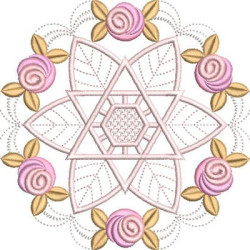 Matriz De Bordado Mandala Floral 12