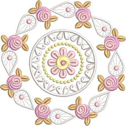 Diseño Para Bordado Mandala Floral 14