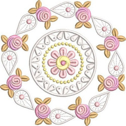 Matriz De Bordado Mandala Floral 14