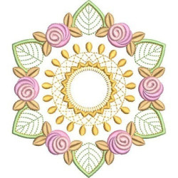 Diseño Para Bordado Mandala Floral 16