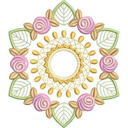 Matriz De Bordado Mandala Floral 16