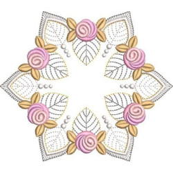 Matriz De Bordado Mandala Floral 17