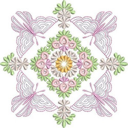 MANDALA FLORAL COM BORBOLETAS 1