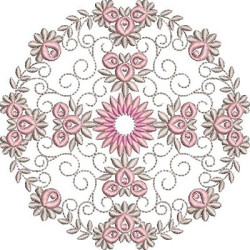 Diseño Para Bordado Mandala Floral 18