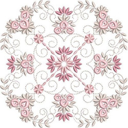 Matriz De Bordado Mandala Floral 21