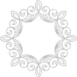 Matriz De Bordado Mandala Floral 36