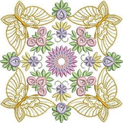 MANDALA FLORAL COM BORBOLETAS 4