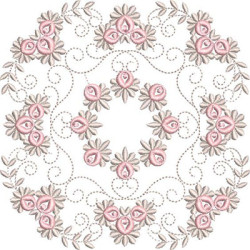 Matriz De Bordado Mandala Floral 26