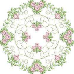 Matriz De Bordado Mandala Floral 31