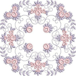 Matriz De Bordado Mandala Floral 32