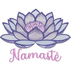 Diseño Para Bordado Flor De Loto Namaste Rippled