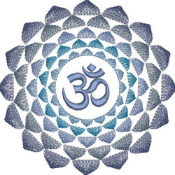 Embroidery Design 13 Cm Mandala With Om Symbol