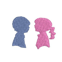Diseño Para Bordado Pediatria Niño Y Chica