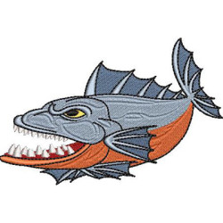 Embroidery Design Fish Barracuda