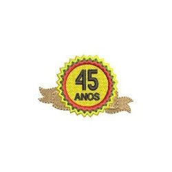 Diseño Para Bordado Sello 45 Años Pt