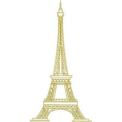 Matriz De Bordado Torre Eiffel 20 Cm