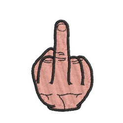 Embroidery Design Middle Finger Management