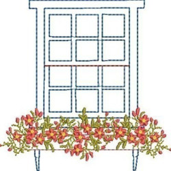 VENTANA CON FLORES