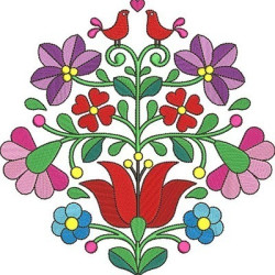 Matriz De Bordado Flores Húngaras 1