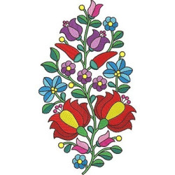 Diseño Para Bordado Flores Húngaras 3