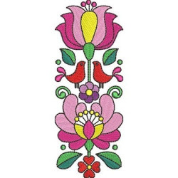 Matriz De Bordado Flores Húngaras 8