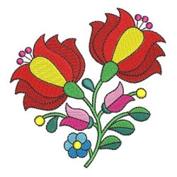 Diseño Para Bordado Flores Húngaras 13