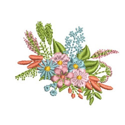 Embroidery Design Floral Arrangement 2