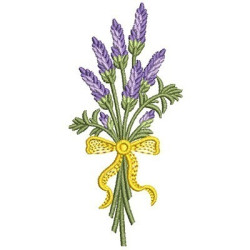 Matriz De Bordado Bouquet De Lavanda