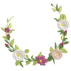 Diseño Para Bordado Marco Rosas Con Rosas 9