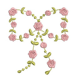 Matriz De Bordado Laço De Rosas