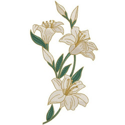 Embroidery Design Lily Branch 2