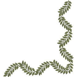 Embroidery Design Leaf Corner