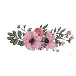 Embroidery Design Floral Arrangement 3