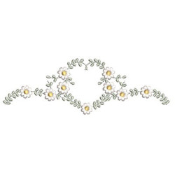 Embroidery Design Daisy Heart Arch