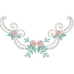Embroidery Design Roses Corner 3