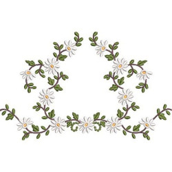 Embroidery Design Floral Frame 48