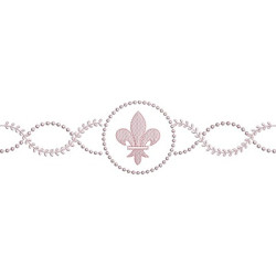 Embroidery Design Acacia Frame With Balls And Lis Flower