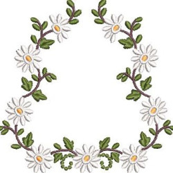 Embroidery Design Floral Frame 50