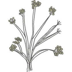 Embroidery Design Contoured Flowers 1