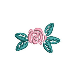 Matriz De Bordado Rosa Estilizada 3