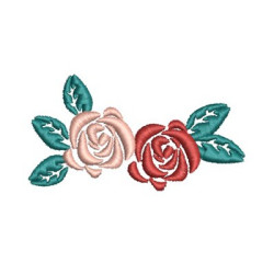 Matriz De Bordado Rosas Estilizada 1