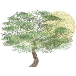 Embroidery Design Realistic Tree 2