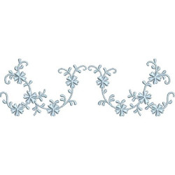 Matriz De Bordado Barrado Floral De 20 Cm 2