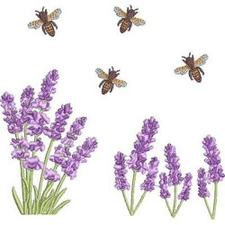 Diseño Para Bordado Lavanda Con Abejas 1