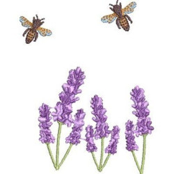 Diseño Para Bordado Lavanda Con Abejas 2